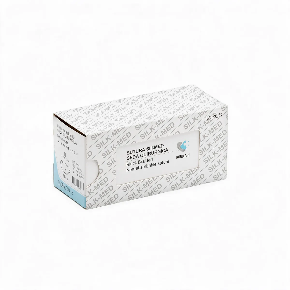 Sutura Silk MED-AID 0 - 75cm Conica 1/2 26mm REF: 834H
